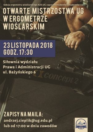 Mistrzostwa UG w Ergometrze Wioślarskim